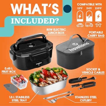 Electric Heated Lunch Box for Work & Travel