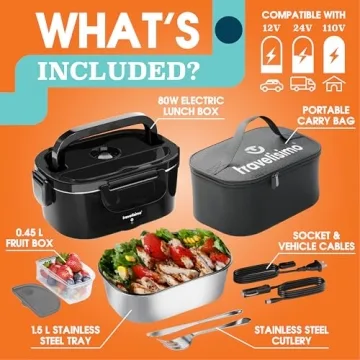 Electric Heated Lunch Box for Work & Travel