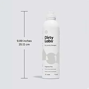Dirty Labs | Scent Free | Bio-Liquid Laundry Detergent | 75 Loads (20 fl oz) | Hyper-Concentrated | High Efficiency & Standard Machine Washing | Nontoxic, Biodegradable | Stain & Odor Removal
