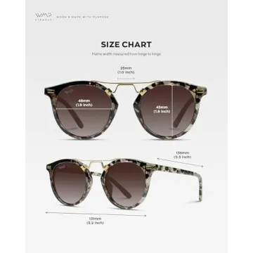 WearMe Pro Polarized Round Retro Women's Sunglasses - Fashionable & Functional
