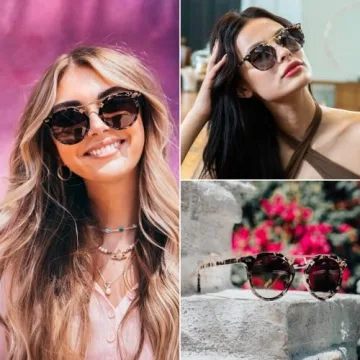 WearMe Pro Polarized Round Retro Women's Sunglasses - Fashionable & Functional