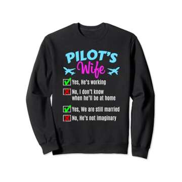 Commercial Airline Pilot's Wife Sweatshirt