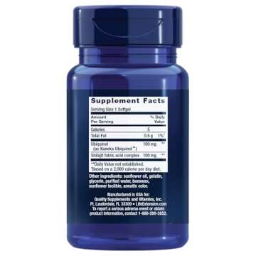 Life Extension Super Ubiquinol CoQ10 with Enhanced Mitochondrial Support, ubiquinol CoQ10, shilajit,...