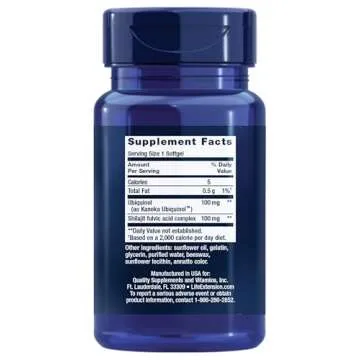 Life Extension Super Ubiquinol CoQ10 with Enhanced Mitochondrial Support, ubiquinol CoQ10, shilajit,...