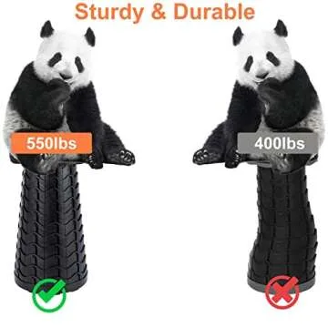 VOLIXOD Foldable Telescoping Stool Portable, Retractable Stool for Adults, Upgraded Collapsible Folding Seats with Load Capacity 550lbs, Camping Stools for Adults