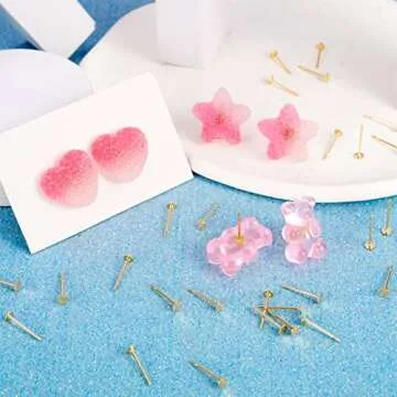 Craftdady 100pcs Stainless Steel Earrings Posts Flat Round Blank Pad Golden Earring Pin Studs Fit 3mm Rhinestone Earring Jewelry Making