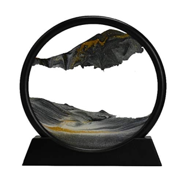 Aoderun Round Glass 3D Deep Sea Sand Art in Motion