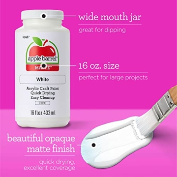 Apple Barrel Acrylic Paint Set, Black and White 16 Fl Oz