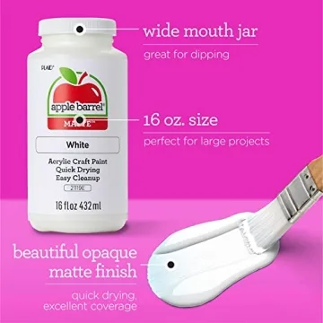 Apple Barrel Acrylic Paint Set, Black and White 16 Fl Oz