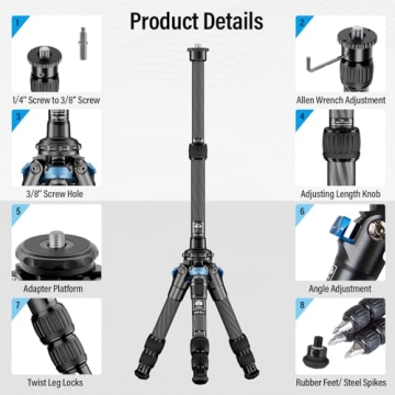 SIRUI Carbon Fiber Mini Tripod - Compact & Sturdy