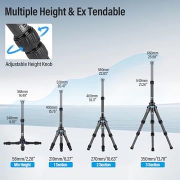 SIRUI Carbon Fiber Mini Tripod - Compact & Sturdy