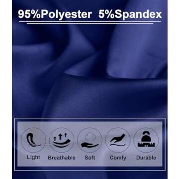 Annenmy Womens Satin Silk Pajamas Set Sexy Cami Shorts Nightwear Sleepwear for Women (Blue, XS)