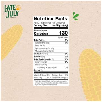Late July Snacks Thin And Crispy Organic Tortilla Chips Sea Salt, 14.75 Oz
