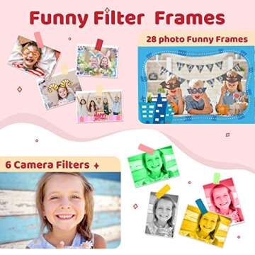 Gqez Upgrade Kids Selfie Camera,Kids Camera for 3-9 Years Old Girls,Children’s Digital Dual Camera...