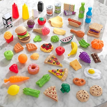 KidKraft 65-Piece Play Food Set for Imaginative Kids