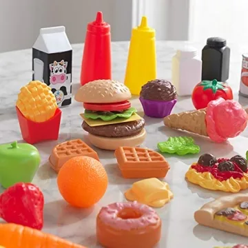 KidKraft 65-Piece Play Food Set for Imaginative Kids