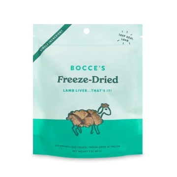Bocce's Bakery Freeze Dried Lamb Liver Treats for Dogs - All-Natural, Freeze-Dried Treats Made with ...