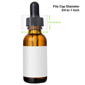 Shrink Bands,45x23mm 200 Pieces Clear Perforated Shrink Bands for Bottles, Jars, Lip Gloss Tubes Fits Cap Diameter 3/4 to 1 Inch, 2 Mil