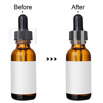 Shrink Bands,45x23mm 200 Pieces Clear Perforated Shrink Bands for Bottles, Jars, Lip Gloss Tubes Fits Cap Diameter 3/4 to 1 Inch, 2 Mil