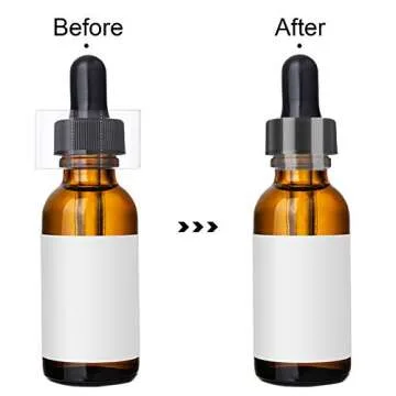 Shrink Bands,45x23mm 200 Pieces Clear Perforated Shrink Bands for Bottles, Jars, Lip Gloss Tubes Fits Cap Diameter 3/4 to 1 Inch, 2 Mil