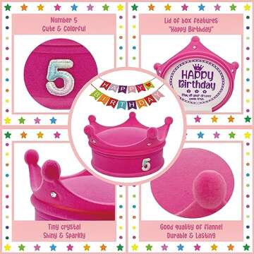 ZomefinKiu 5th Birthday Bracelet with Keepsake Box