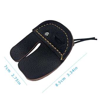 ARCOOL, 2 Pack Archery Leather Finger Tab,Hunting Fingers Protector for Shooting Practice Gear& Recurve Bow Arrow