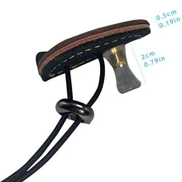 ARCOOL, 2 Pack Archery Leather Finger Tab,Hunting Fingers Protector for Shooting Practice Gear& Recurve Bow Arrow