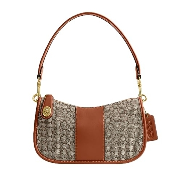 Shop Coach Mini Signature Jacquard Swinger Handbag