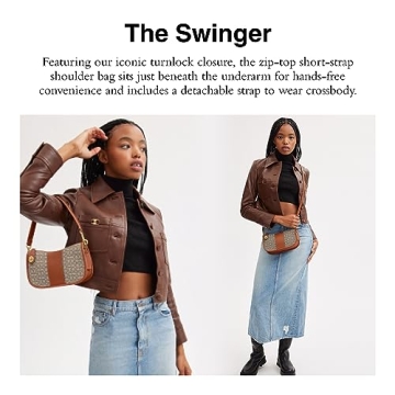 Shop Coach Mini Signature Jacquard Swinger Handbag