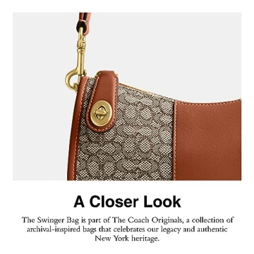 Shop Coach Mini Signature Jacquard Swinger Handbag
