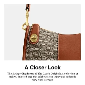 Shop Coach Mini Signature Jacquard Swinger Handbag