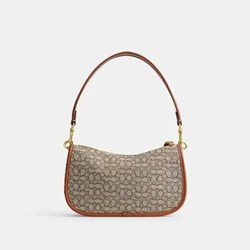 Shop Coach Mini Signature Jacquard Swinger Handbag