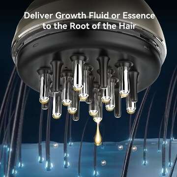 Kimairay Hair Oil Applicator Scalp Head Massager for Hair Growth, Hair Oiling Applicator Oil Dispens...