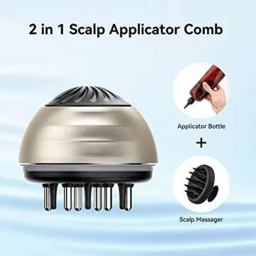 Kimairay Hair Oil Applicator Scalp Head Massager for Hair Growth, Hair Oiling Applicator Oil Dispenser for Hair Care Treatment Oil Medicine Essential Oil Serum