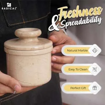 Radicaln Marble Butter Keeper for Spreadable Bliss