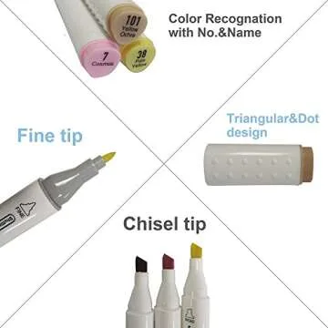Shuttle Art 26 Colors Skin Tone & Hair Dual Tip Alcohol Based Art Markers, Permanent Marker Pens Double Ended with Fine Bullet and Chisel Point Tips Perfect for Face, Flesh, Manga, Portrait, Sketch