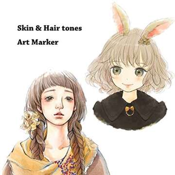 Shuttle Art 26 Colors Skin Tone & Hair Dual Tip Alcohol Based Art Markers, Permanent Marker Pens Double Ended with Fine Bullet and Chisel Point Tips Perfect for Face, Flesh, Manga, Portrait, Sketch