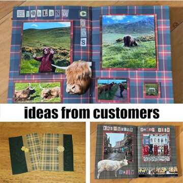 Desecraft Plaid Tartan Flannel 12x12 in Double Sided Paper Pad Pack Scrapbook Cardstock Decorative P...