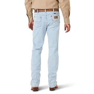 Wrangler mens Cowboy Cut Active Flex Slim Fit Jeans, Bleach, 36W x 30L US