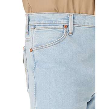Wrangler mens Cowboy Cut Active Flex Slim Fit Jeans, Bleach, 36W x 30L US