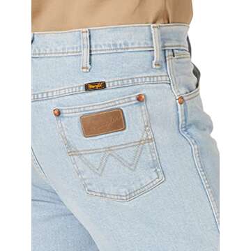 Wrangler mens Cowboy Cut Active Flex Slim Fit Jeans, Bleach, 36W x 30L US
