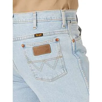 Wrangler mens Cowboy Cut Active Flex Slim Fit Jeans, Bleach, 36W x 30L US