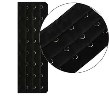 Cxapnstou Corset Extender 8 Hooks Bra Extender for Plus Size Pack of 2 Black&Light Beige
