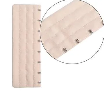 Cxapnstou Corset Extender 8 Hooks Bra Extender for Plus Size Pack of 2 Black&Light Beige