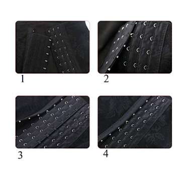 Cxapnstou Corset Extender 8 Hooks Bra Extender for Plus Size Pack of 2 Black&Light Beige