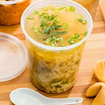 Restaurantware 32 Ounce Soup Containers - 100 Pack Disposable