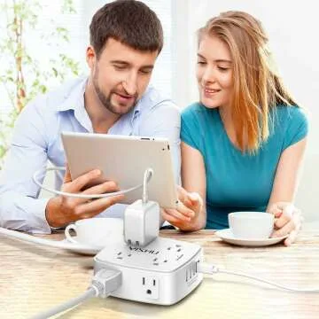 Surge Protector Power Strip with USB - 8 Outlets