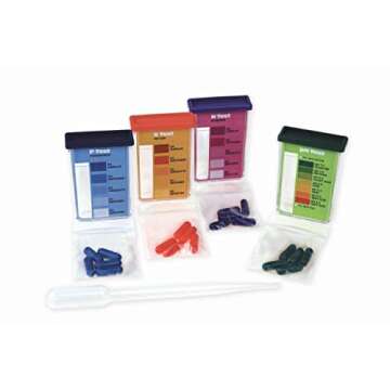 Rapitest Soil Test Kit for Gardens, Vegetables, Flowers and Lawns. USA designed and assembled soil tester completely, quickly and accurately measures/analyzes soil pH acidity and garden nutrients.
