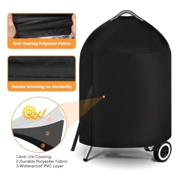 iCOVER Waterproof BBQ Cover for 22" Weber Grills