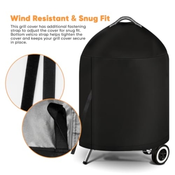 iCOVER Waterproof BBQ Cover for 22" Weber Grills